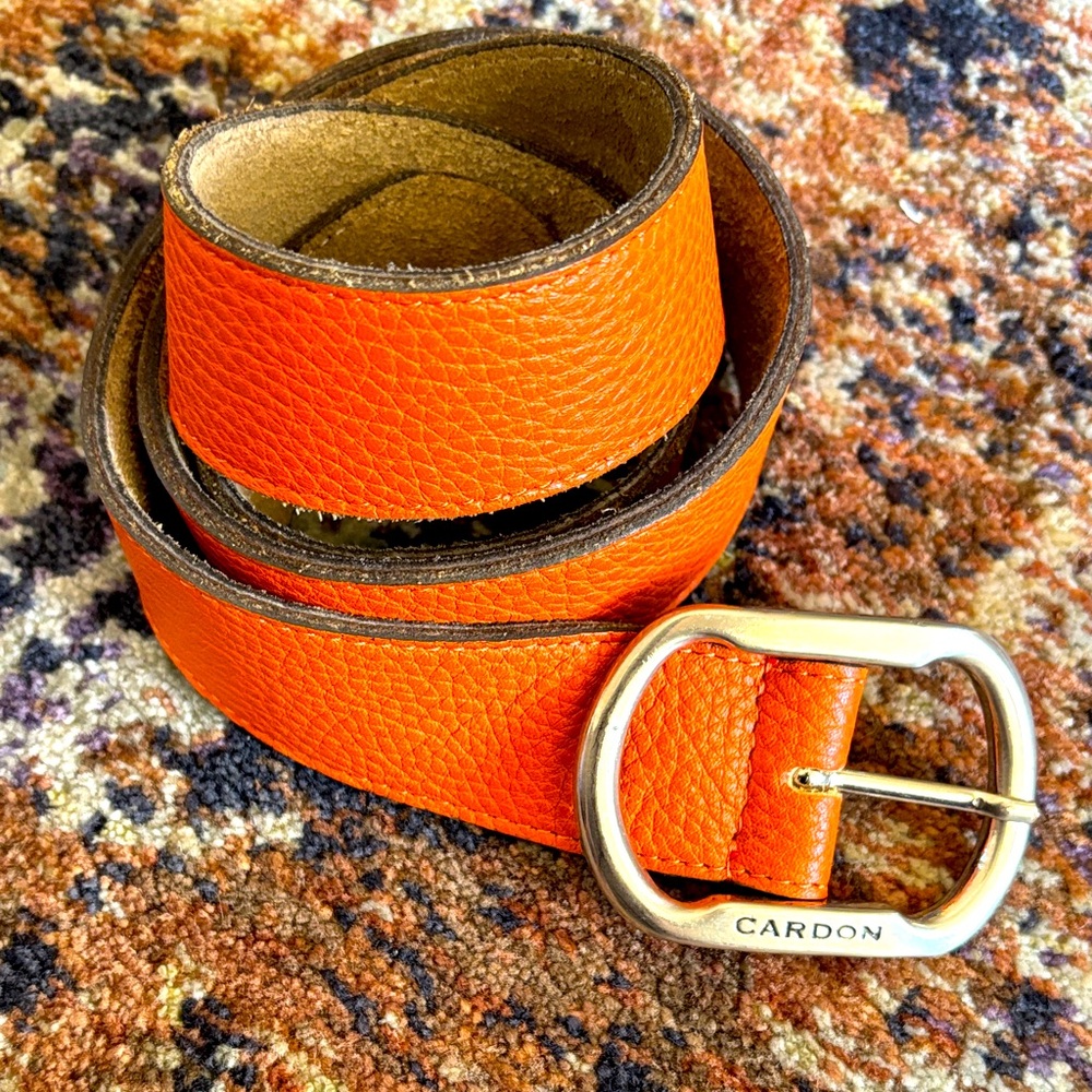CARDON ARGENTINA Leather Belt, Silver Buckle